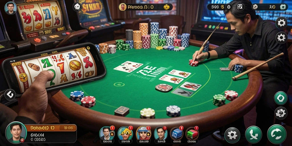 Fitur multiplayer memungkinkan tantangan dengan pemain lain secara real-time.